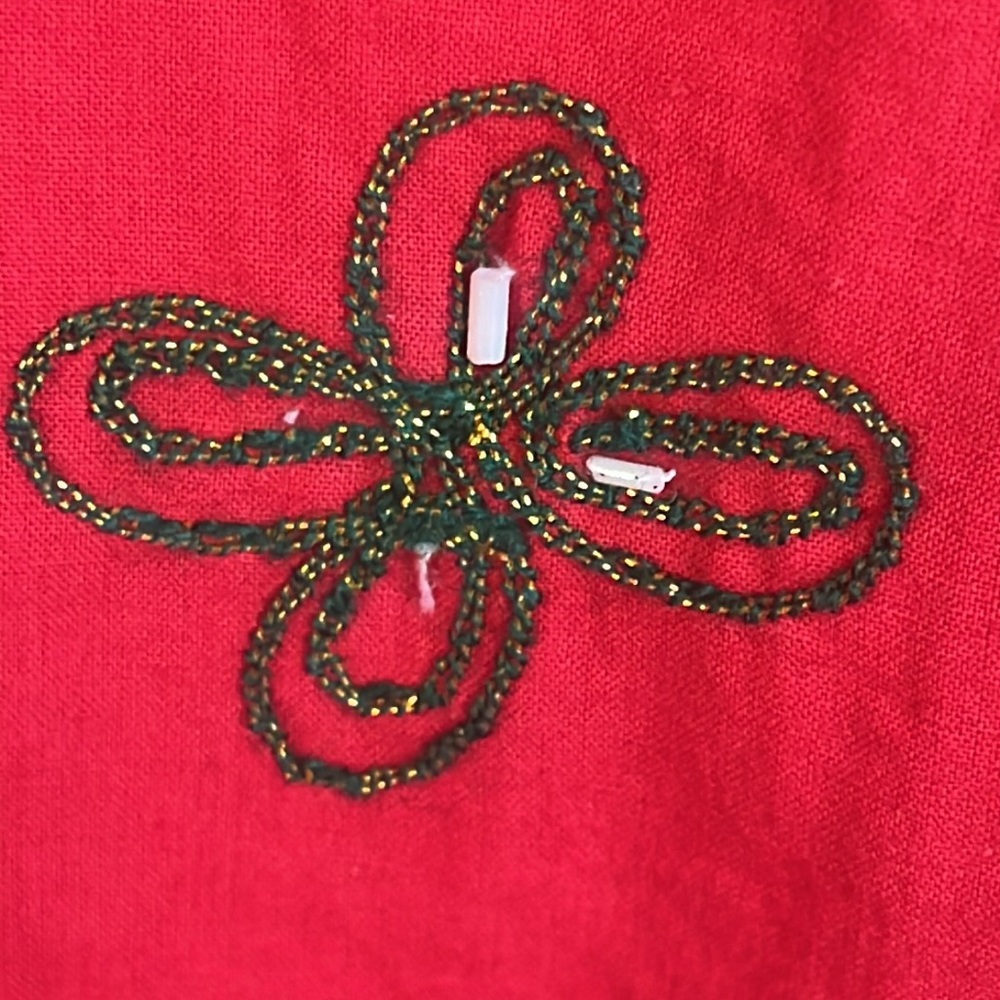 Chaudry red flare embellished skirt from India size medium - Picture 10 of 10